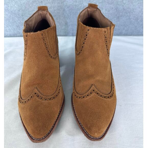 Madewell Woman’s sz 11 The Greyson Brogue Chelsea Bootie Suede Western Cowgirl - Picture 3 of 10